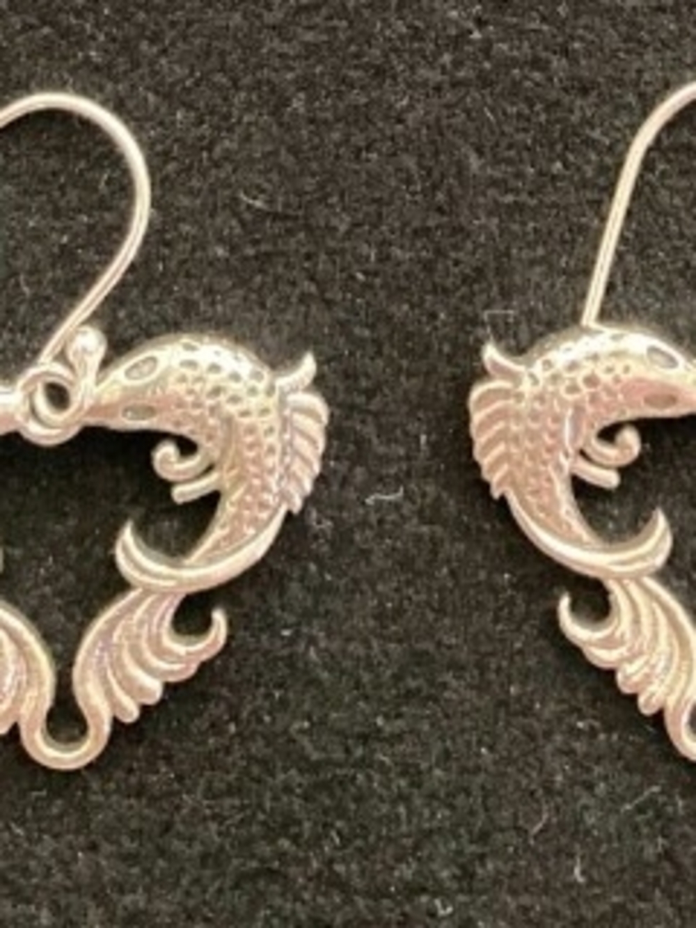Silver Fish Drop Earrings for Women - Dainty Ocean-Inspired Design